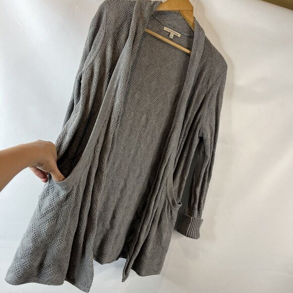 41 Hawthorn Womens Cardigan Sweater Size 1X Gray Open Front With Pockets - Picture 3 of 10